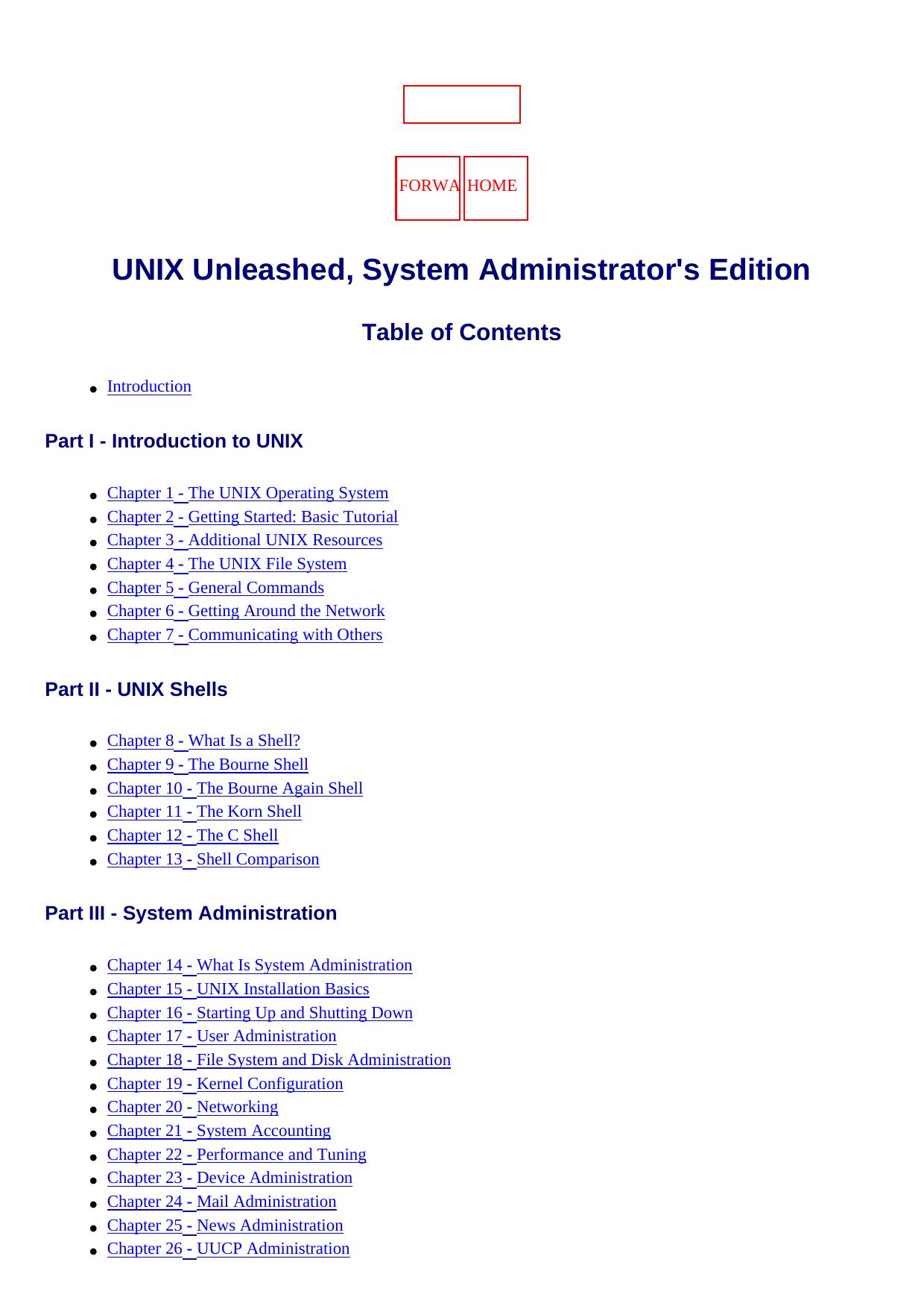 UNIX Unleashed: System Administrator's Edition by Robin Burk David B. Horvath