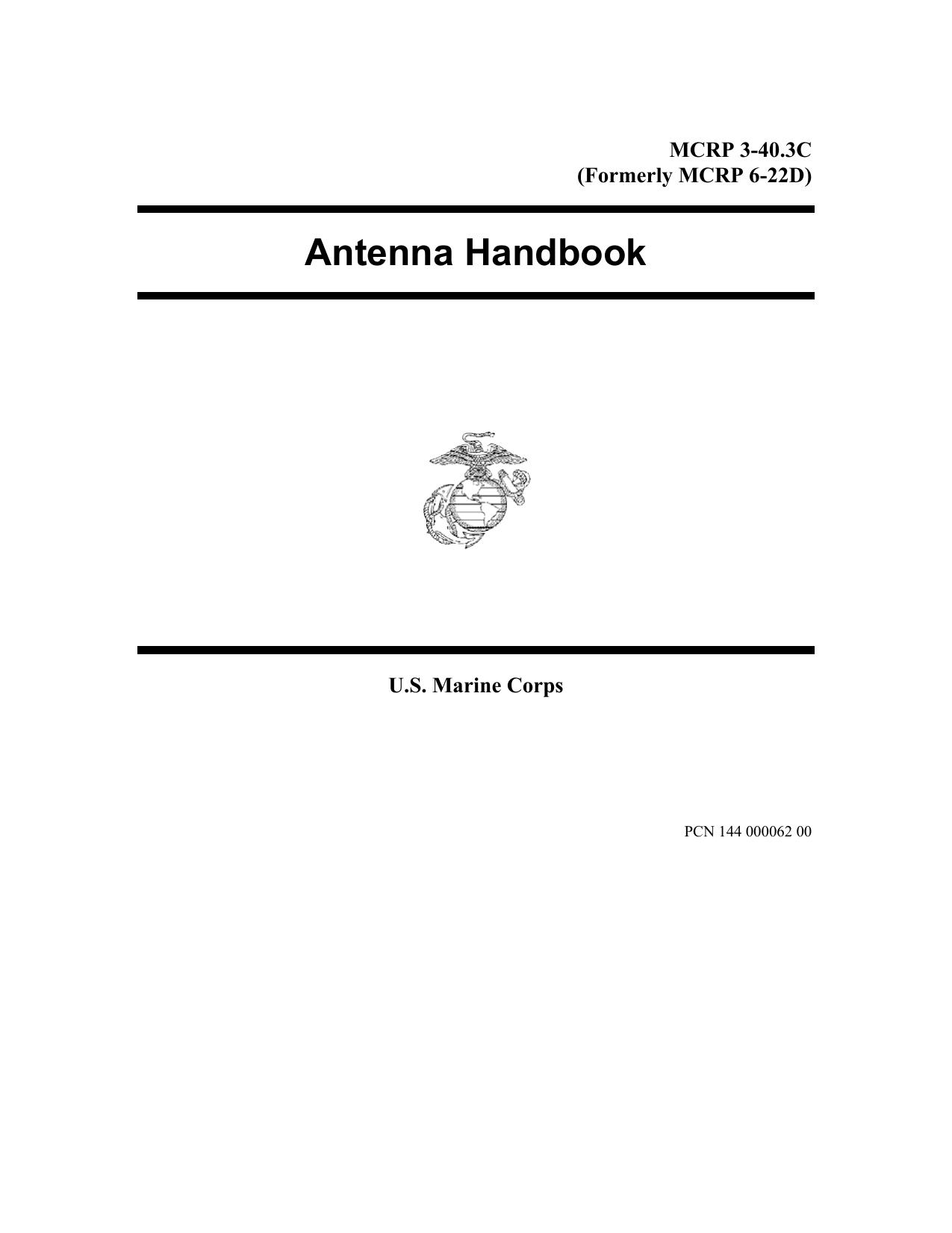 US Marine Corps by Antenna Handbook MCRP 3-40.3C