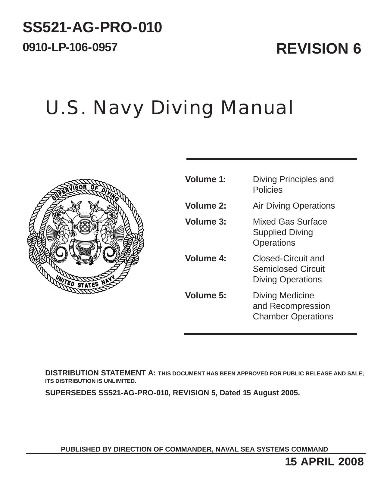 US Navy Diving Manual (6th Edition) by (Malestrom)