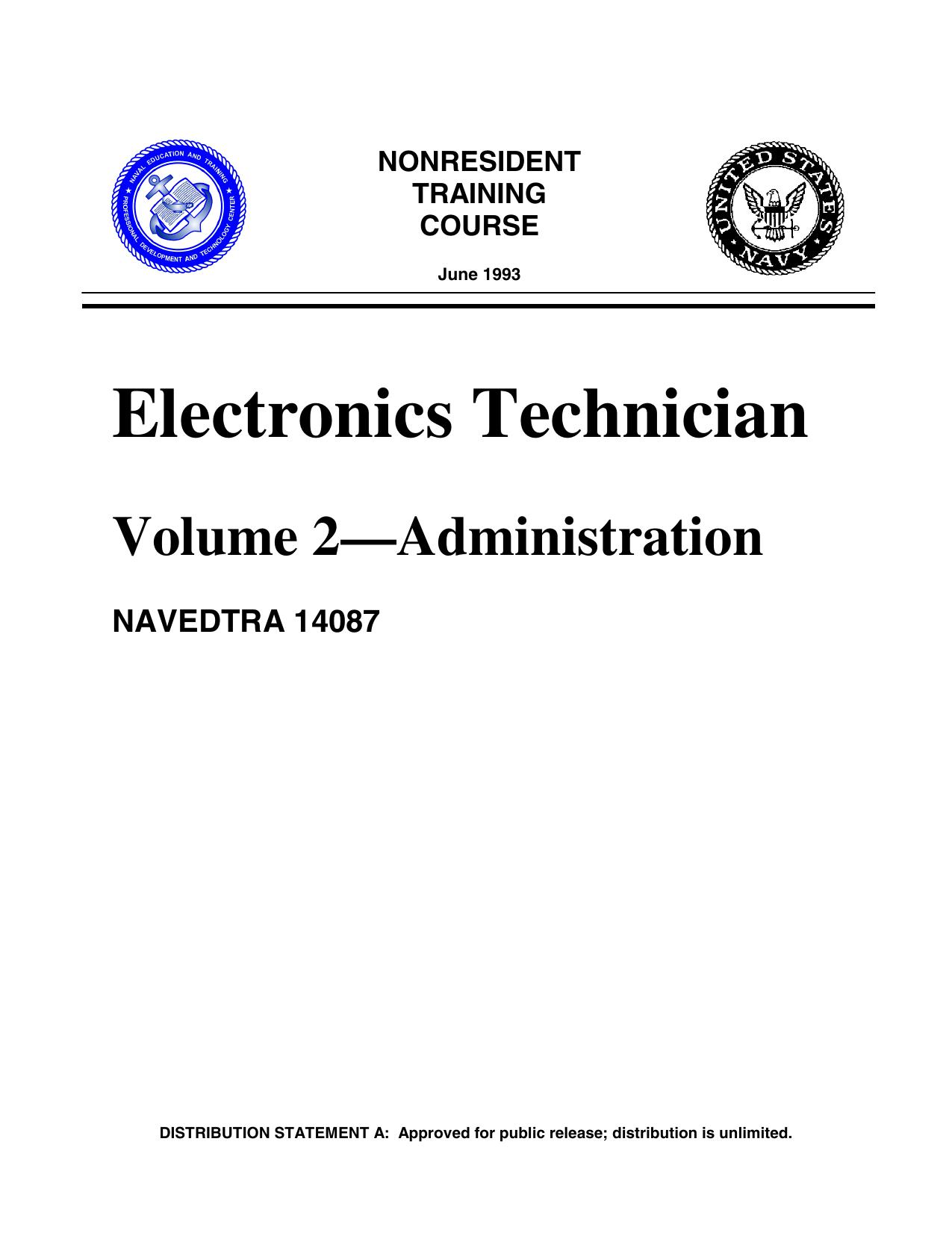 US Navy Training Course - Electronics Technician - Volume 02 by Administration