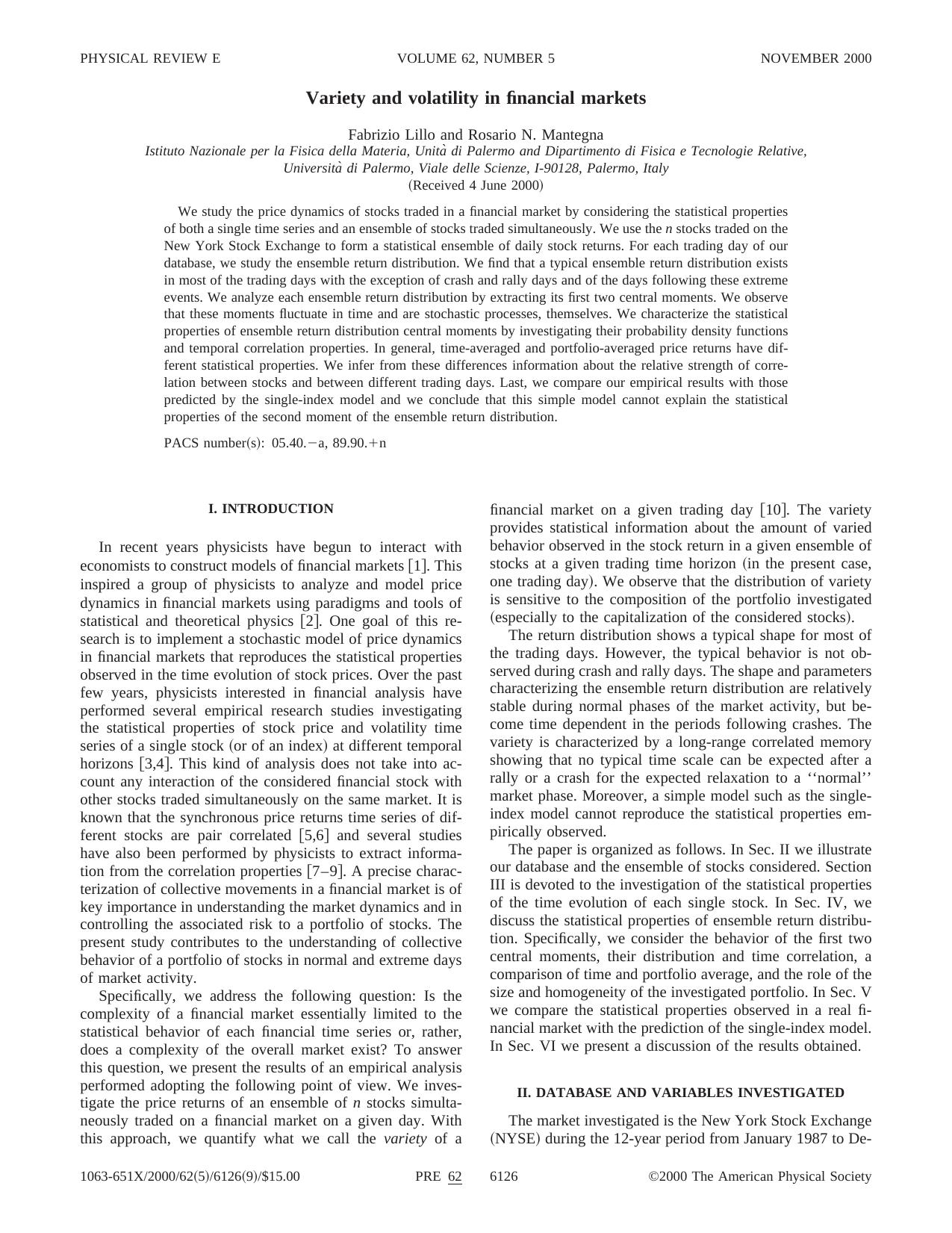 USING STANDARD SYSTE by Variety & Volatility In Financial Markets(pdf)