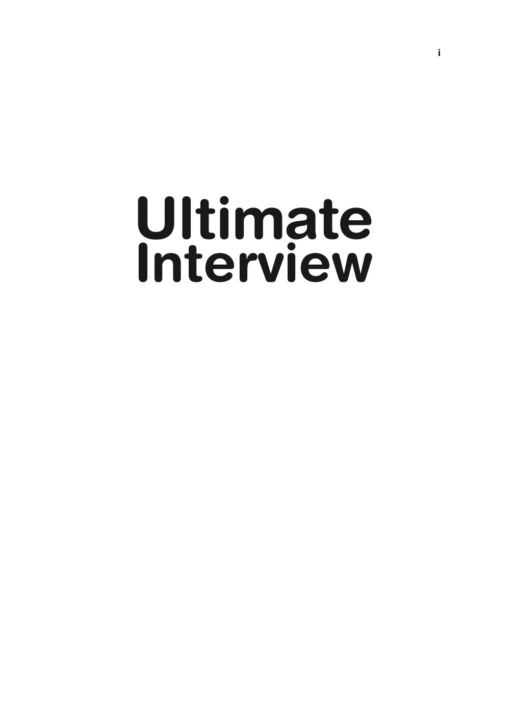 Ultimate Interview: Make a Great Impression and Get That Job by Lynn Williams