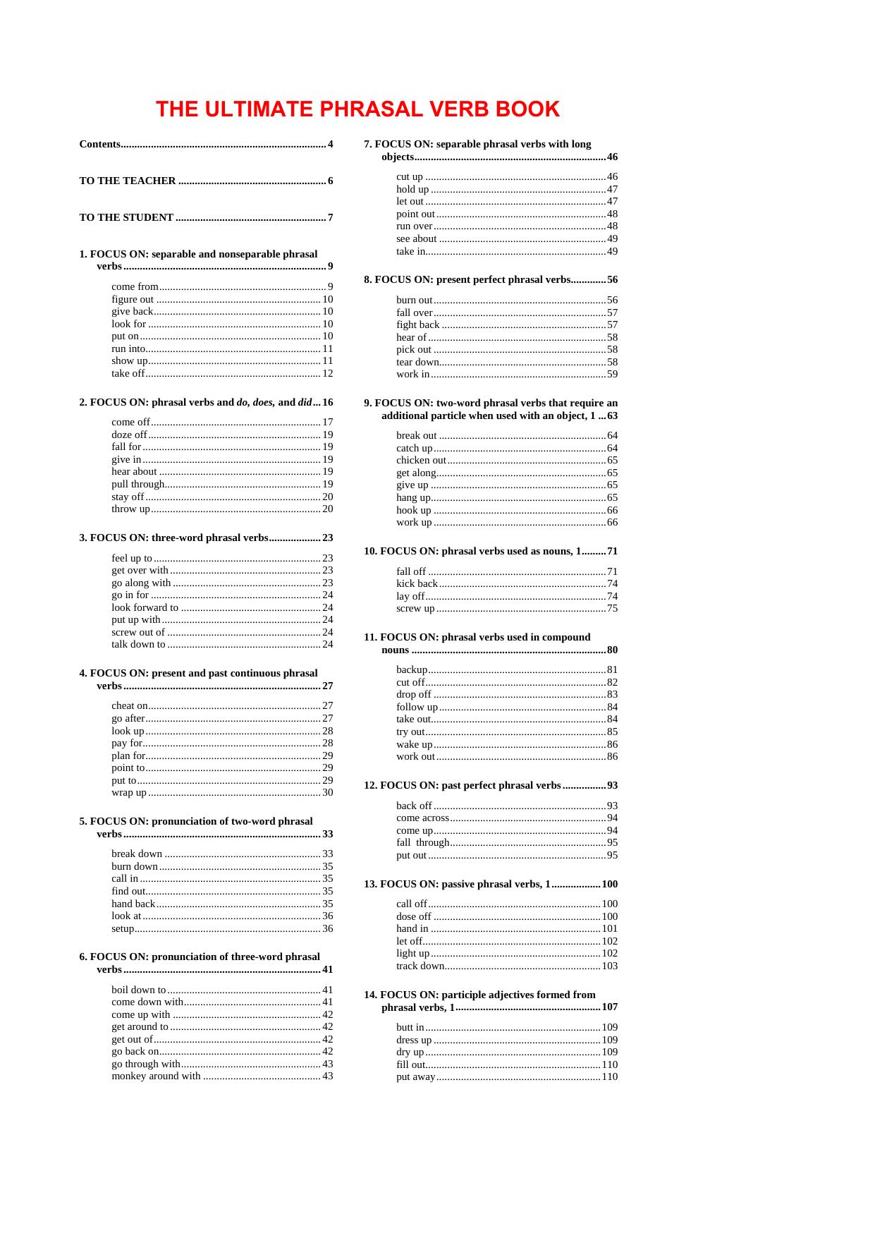 Ultimate Phrasal Verb Book, The by Carl W. Hart