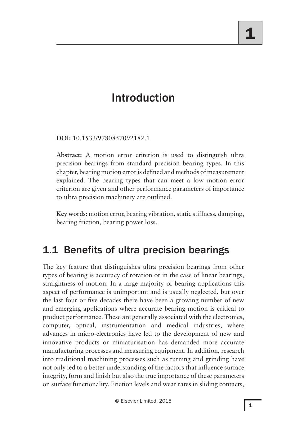 Ultra precision bearings by Wardle F