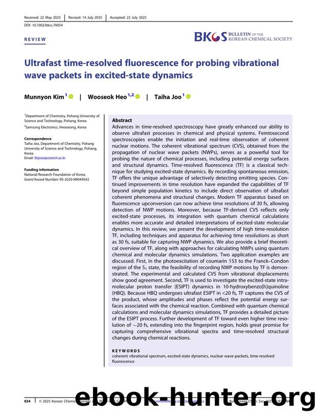 Ultrafast TimeâResolved Fluorescence for Probing Vibrational Wave Packets in ExcitedâState Dynamics by Unknown