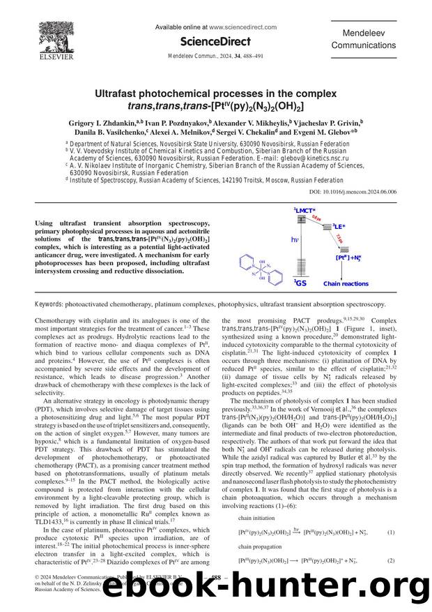 Ultrafast photochemical processes in the complex trans,trans,trans-[Ptiv(py)2(N3)2(OH)2] by unknow