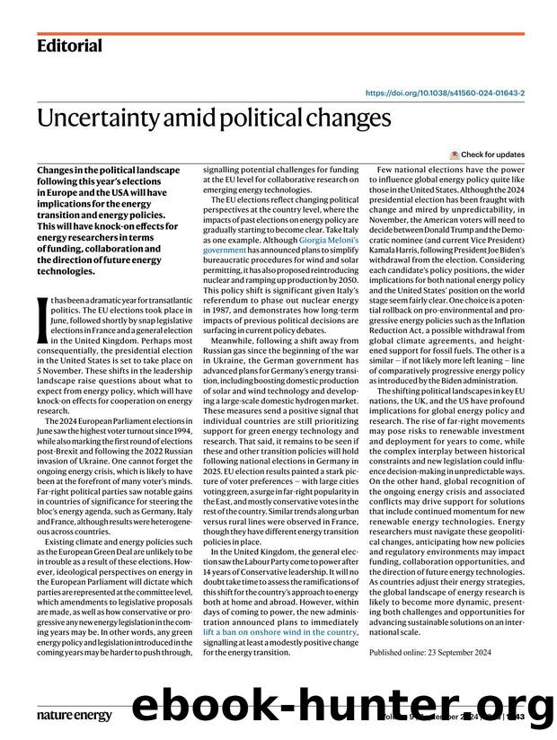 Uncertainty amid political changes by Unknown