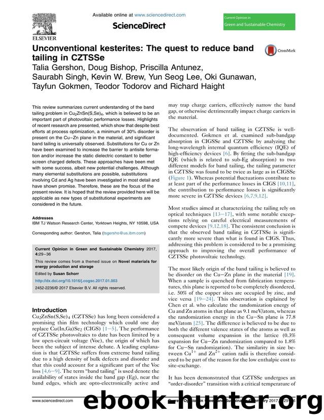 Unconventional kesterites: The quest to reduce band tailing in CZTSSe by unknow