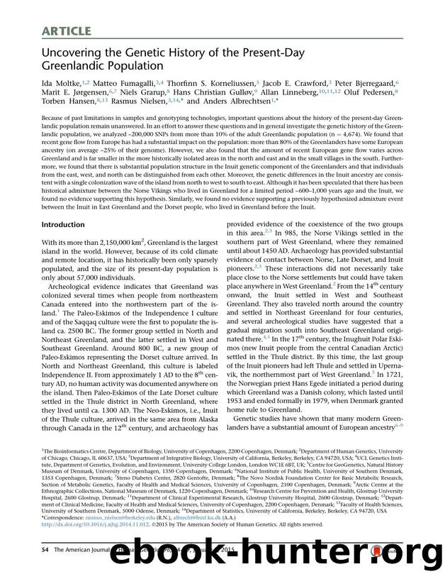 Uncovering the Genetic History of the Present-Day Greenlandic Population by unknow
