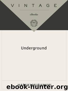 Underground by Haruki Murakami