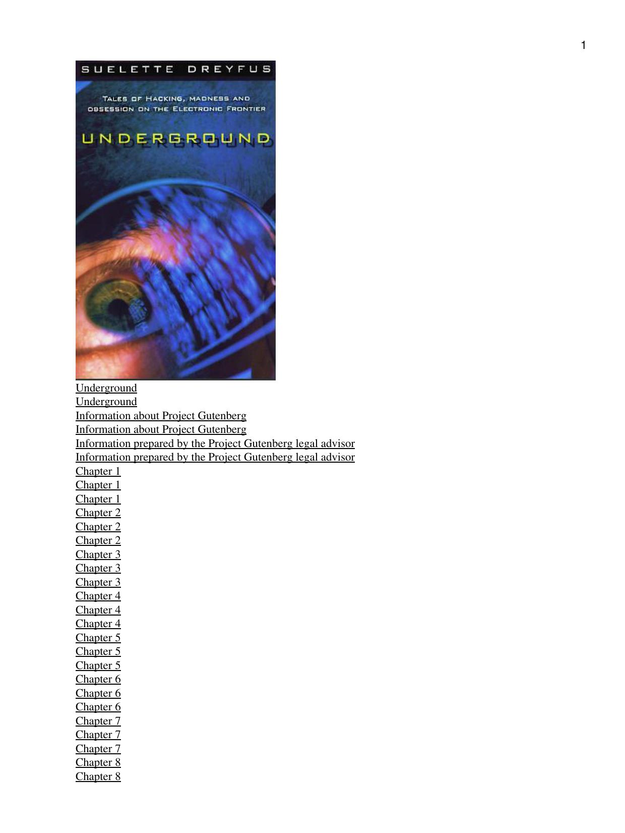 Underground by Tales of Hacking Madness & Obsession