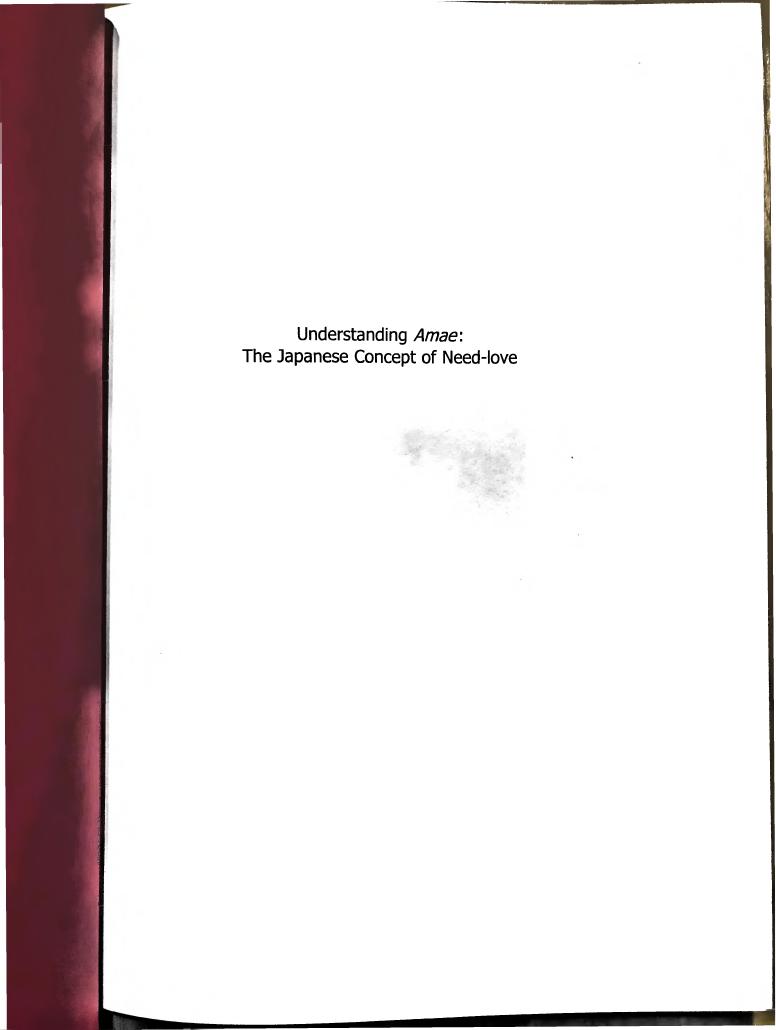 Understanding Amae: The Japanese Concept of Need-love by Unknow