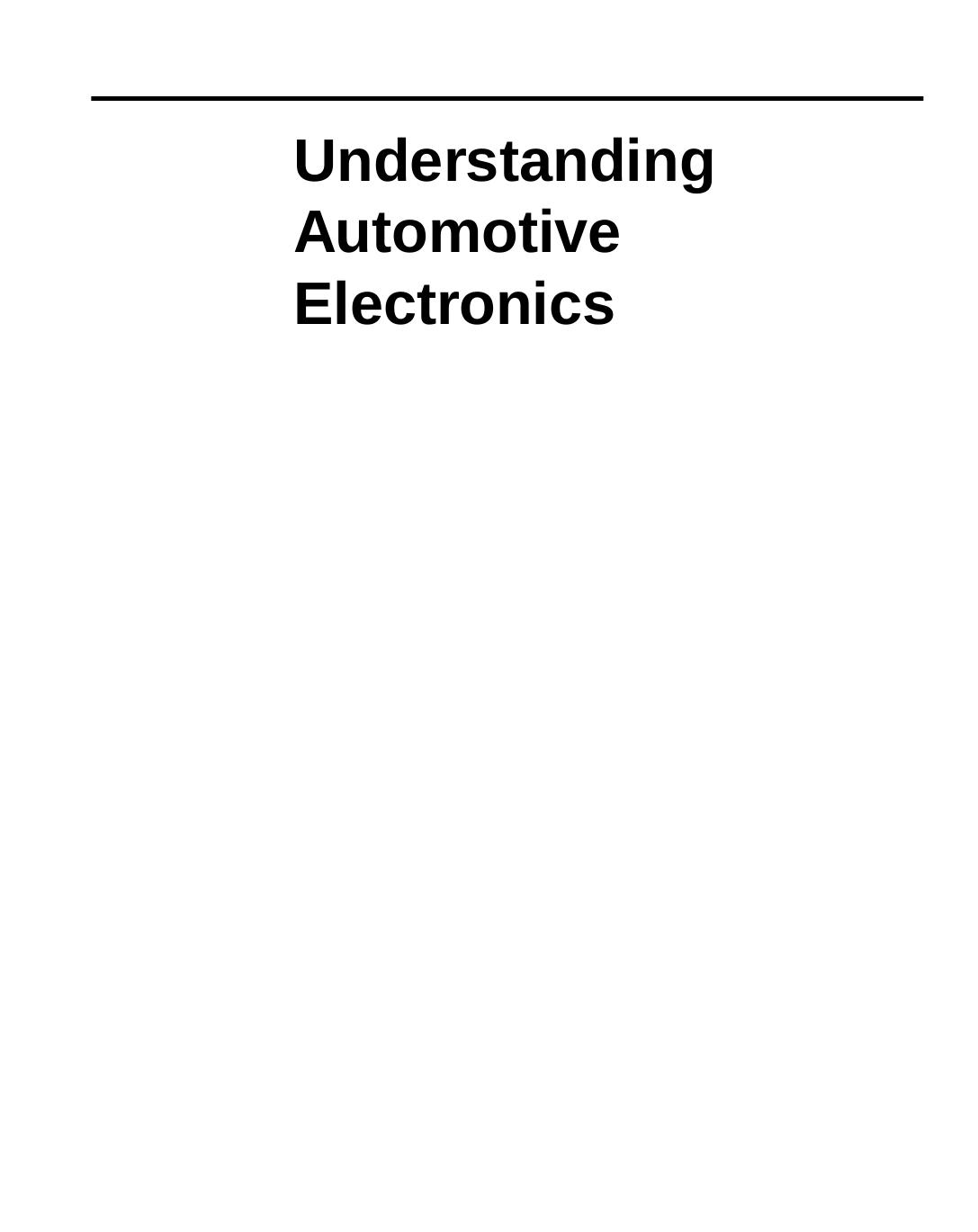Understanding Automotive Electronics by William Ribbens