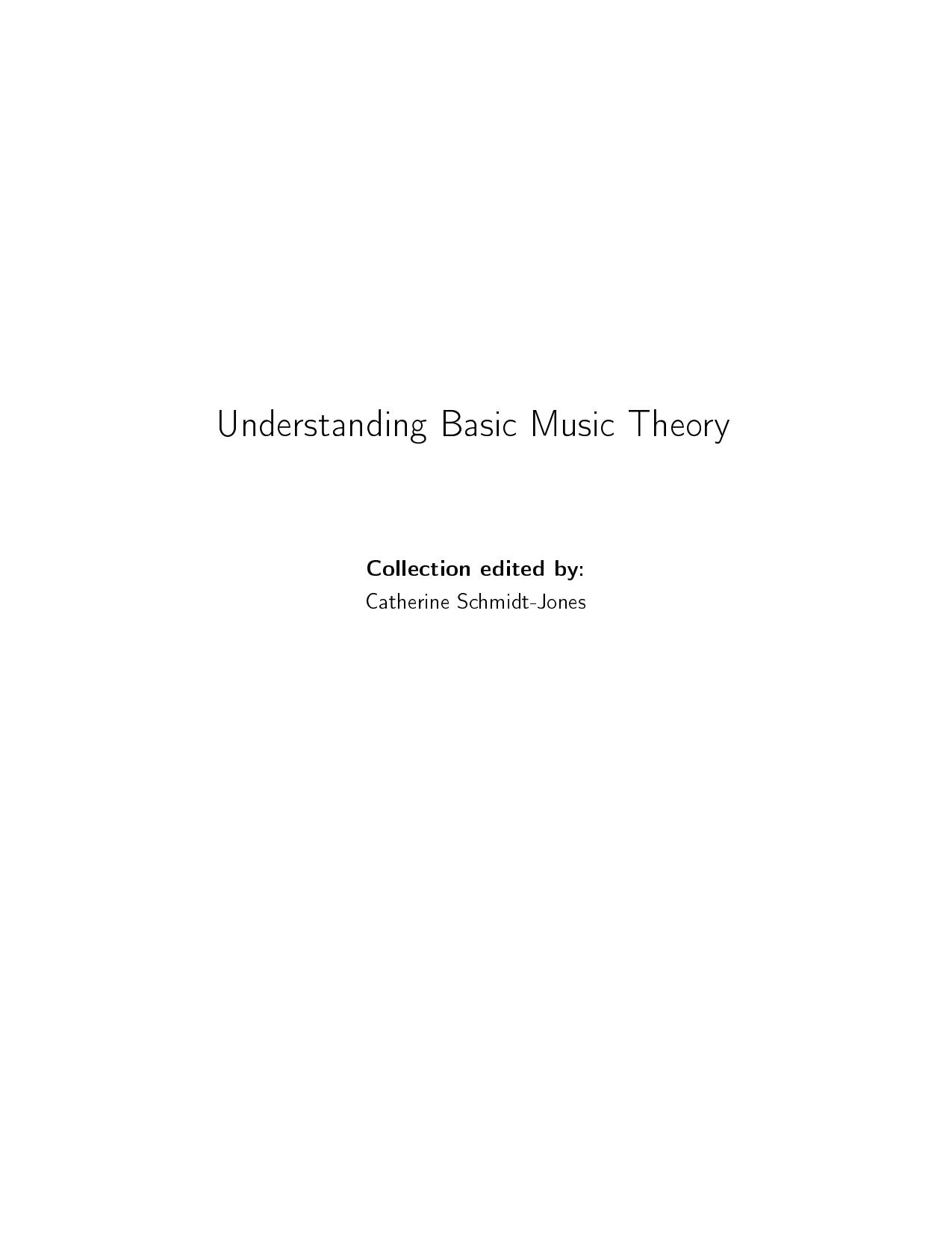 Understanding Basic Music Theory by Unknown