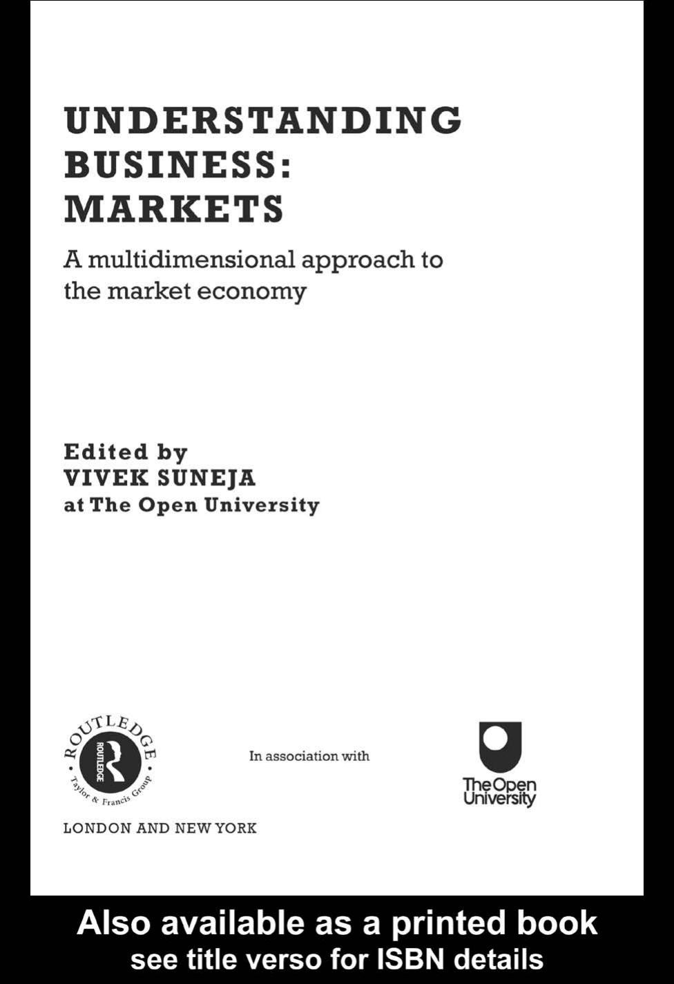 Understanding Business: Markets (Understanding Business) by Vivek Suneja