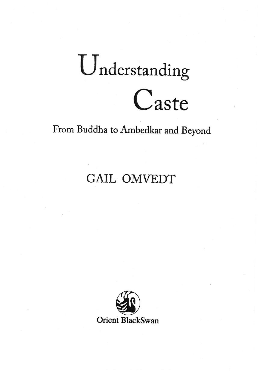 Understanding Caste: From Buddha To Ambedkar And Beyond by Gail Omvedt