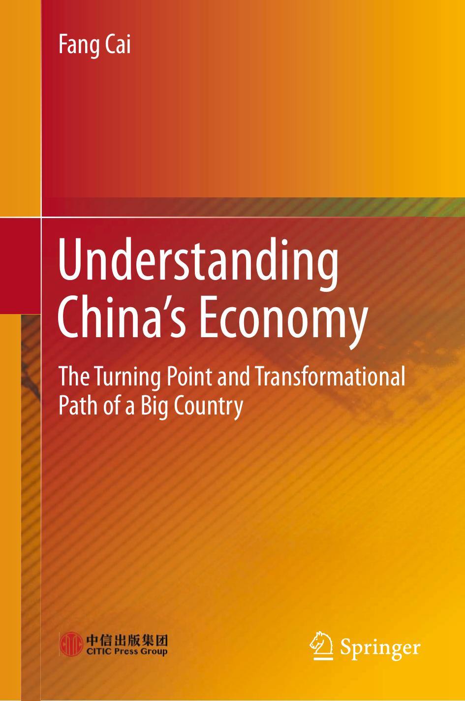 Understanding China's Economy: The Turning Point and Transformational Path of a Big Country by Fang Cai