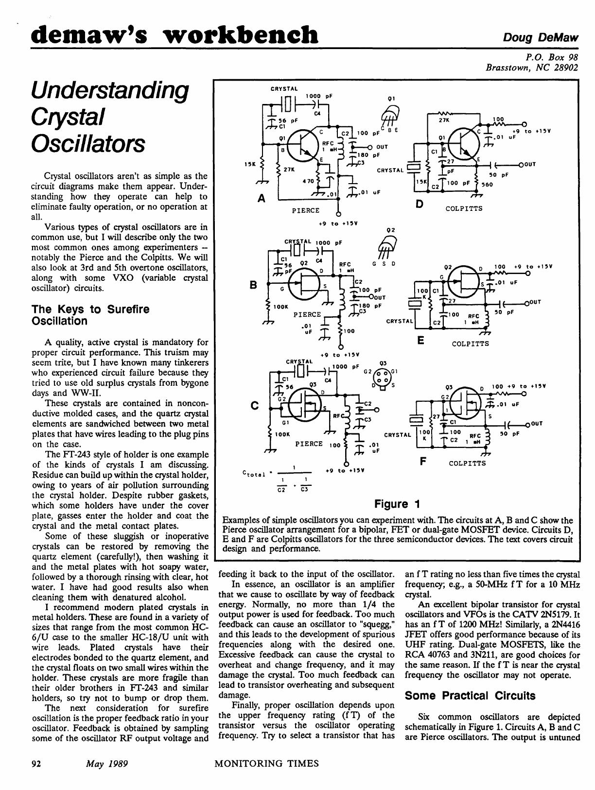 Understanding Crystal Oscillators by W1FB