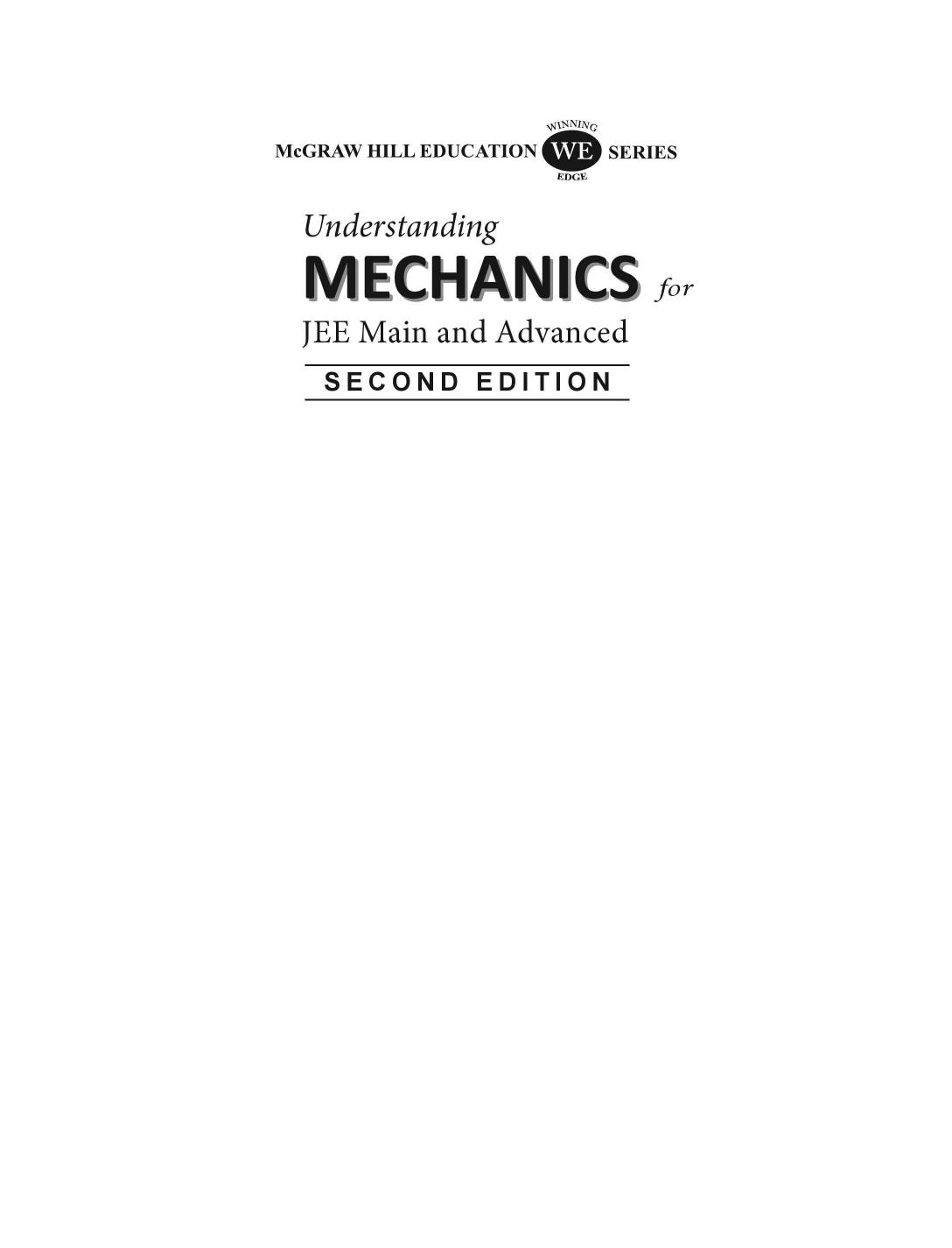 Understanding Mechanics for JEE Main and Advanced by M K Sinha