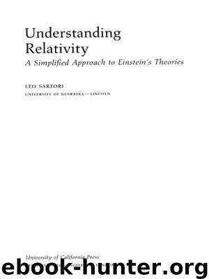Understanding Relativity by Leo Sartori