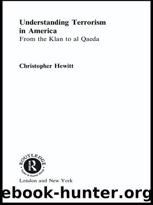 Understanding Terrorism in America by Christopher Hewitt