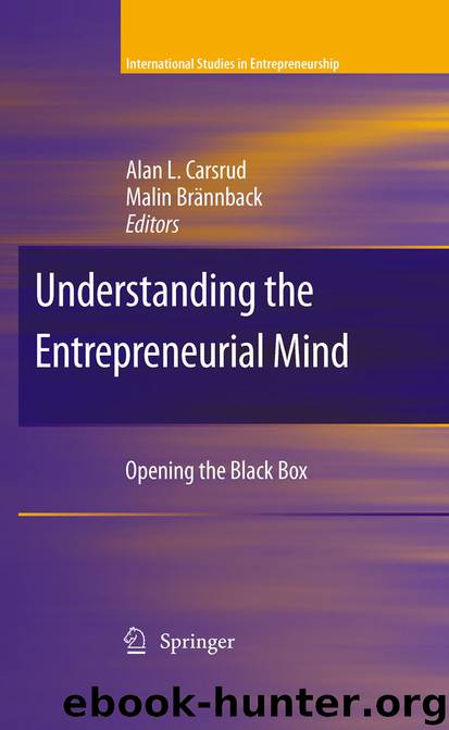 Understanding the Entrepreneurial Mind by Alan L. Carsrud & Malin Brännback