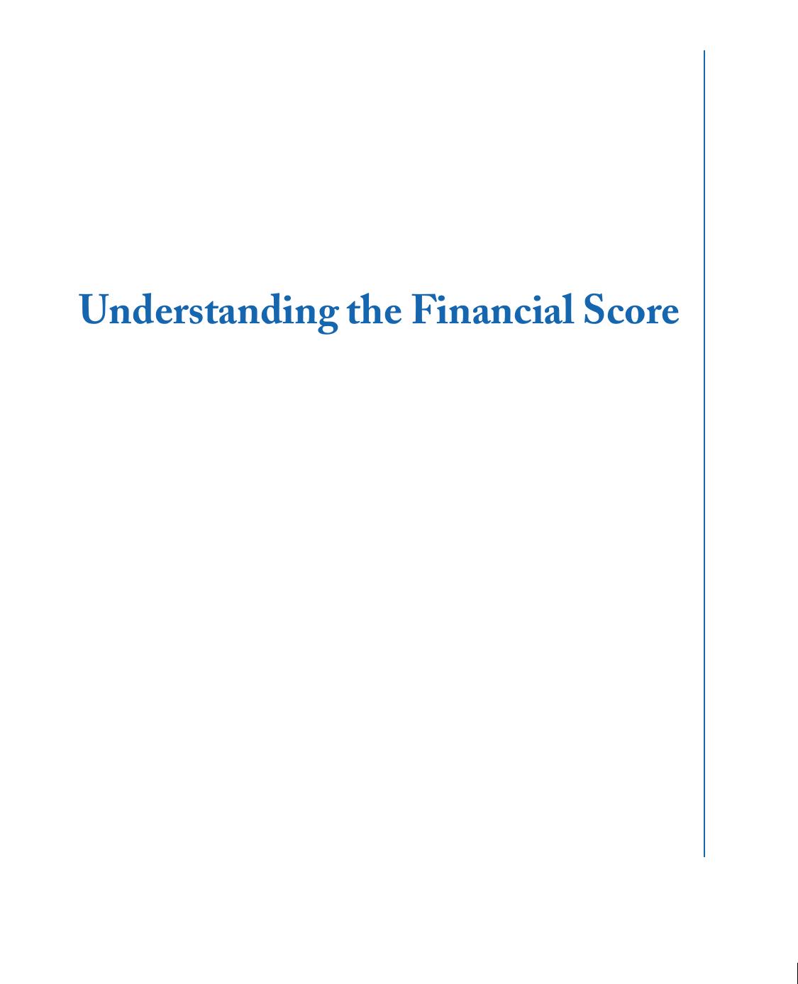 Understanding the Financial Score by Henry E. Riggs