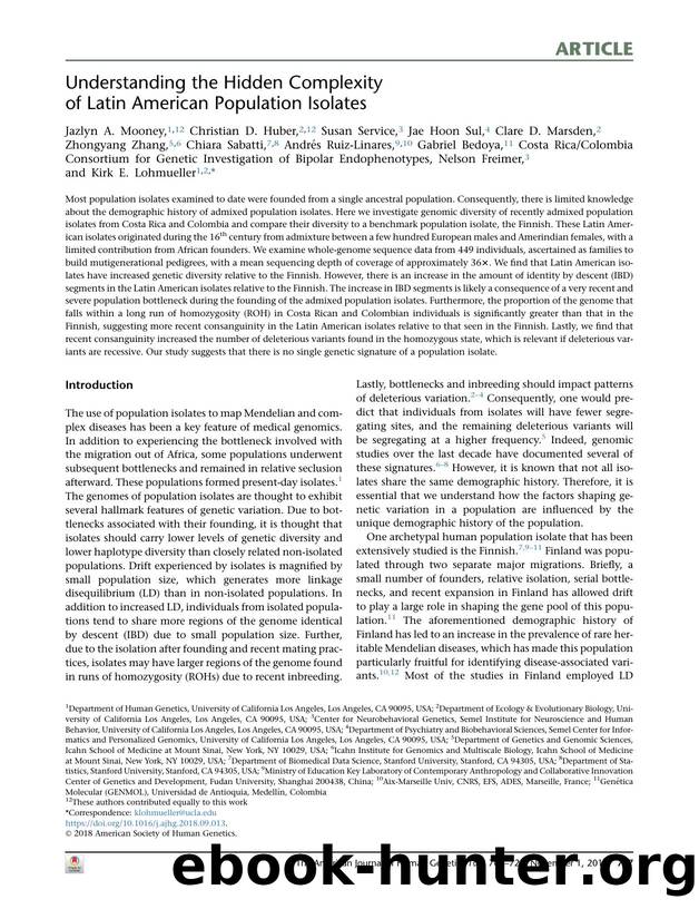 Understanding the Hidden Complexity of Latin American Population Isolates by unknow