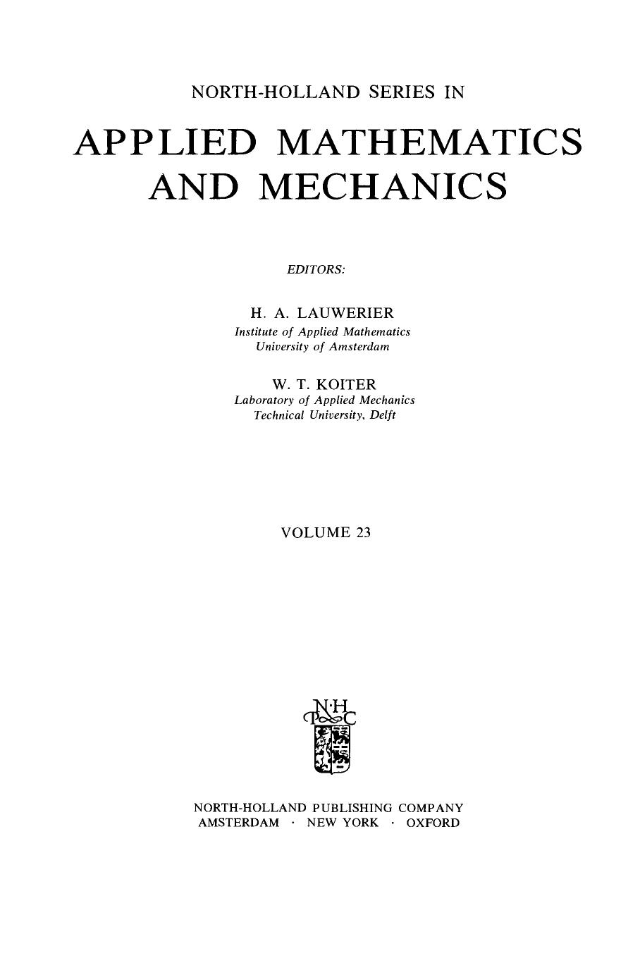 Unidirectional wave motions / by H. Levine