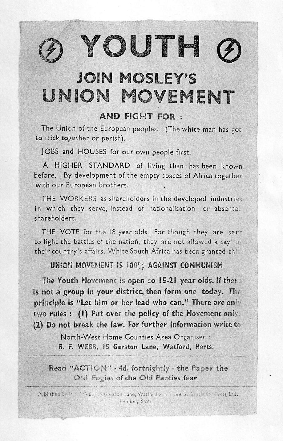 Union Movement by Election Material