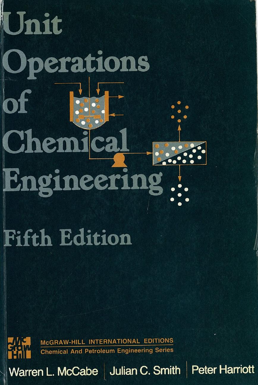 Unit Operations Of Chemical Engineering 5th Ed (1993) by Unknown