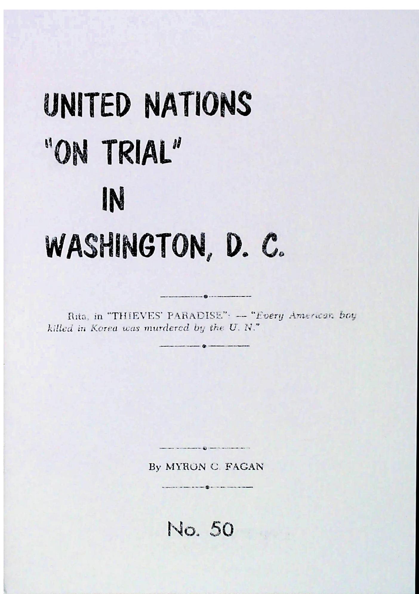 United Nations On Trial In Washington D.C. NO.50-MyronFagan by Unknown