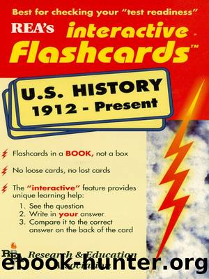United States History 1912-Present Interactive Flashcards Book by The Editors of REA