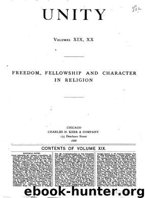 Unity Magazine -Volumes 19 and 20 by Jenkin Lloyd Jones (ed.)