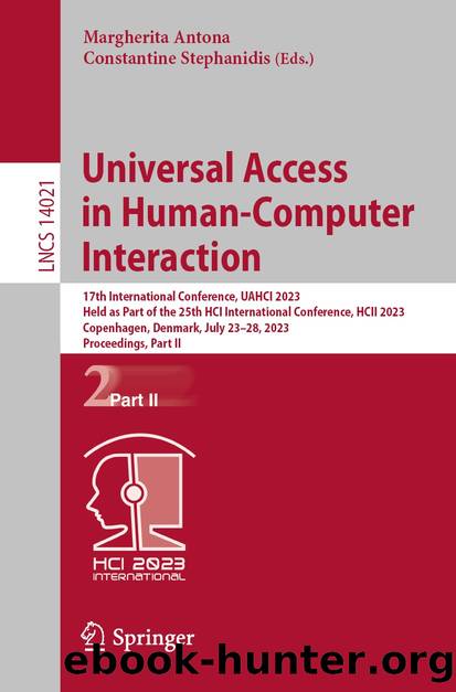 Universal Access in Human-Computer Interaction by Unknown
