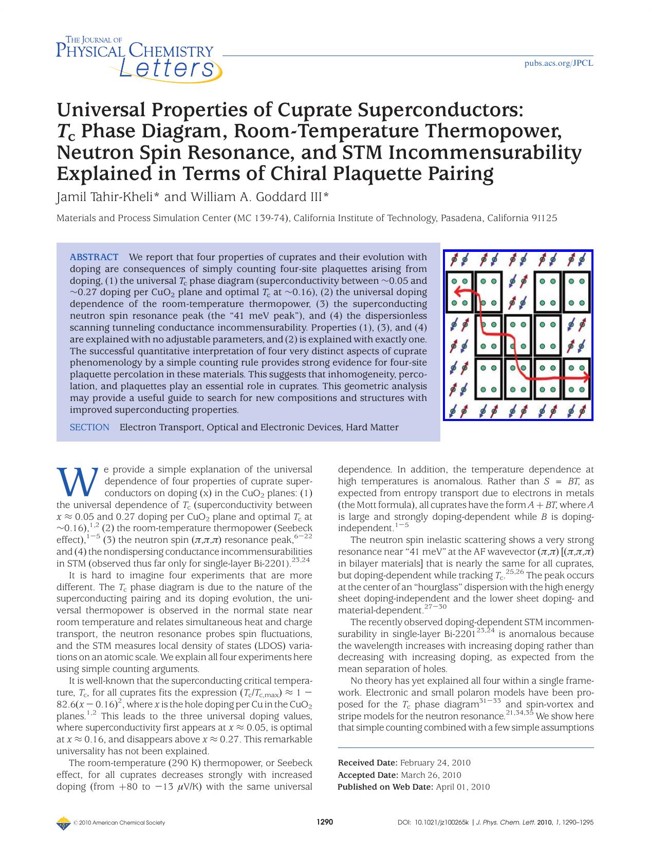 Universal Properties of Cuprate Superconductors: <italic>T<italic><sub>c<sub> Phase Diagram, Room-Temperature Thermopower, Neutron Spin Resonance, and STM Incommensurability Explai by Unknown