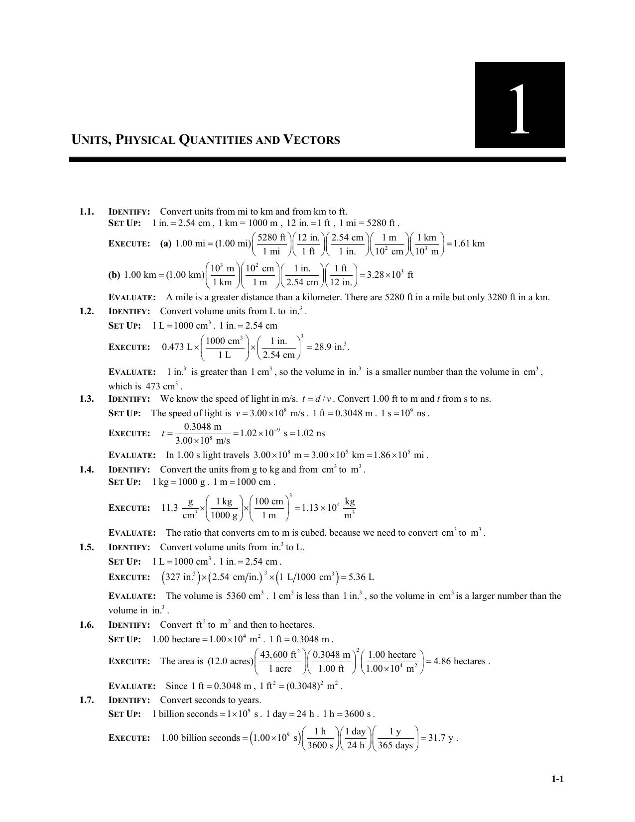 University Physics with Modern Physics. SOLUTIONS by Young