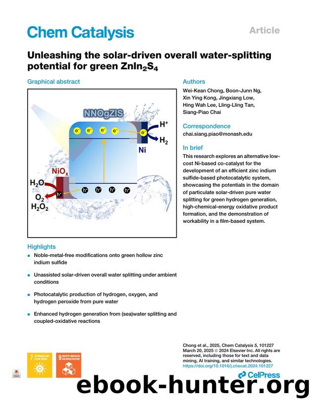 Unleashing the solar-driven overall water-splitting potential for green ZnIn2S4 by unknow