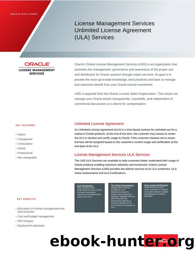 Unlimited License Agreement Services by Oracle Corporation