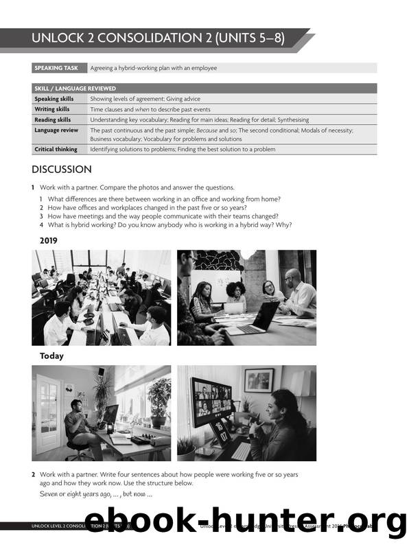 Unlock 3e Level 2 Consolidation Units 5-8 Worksheets by Unknown