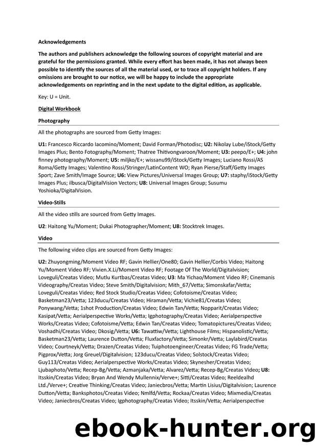 Unlock 3e Teacher Resources LS Level 2 Acknowledgements by Ajay Yadav