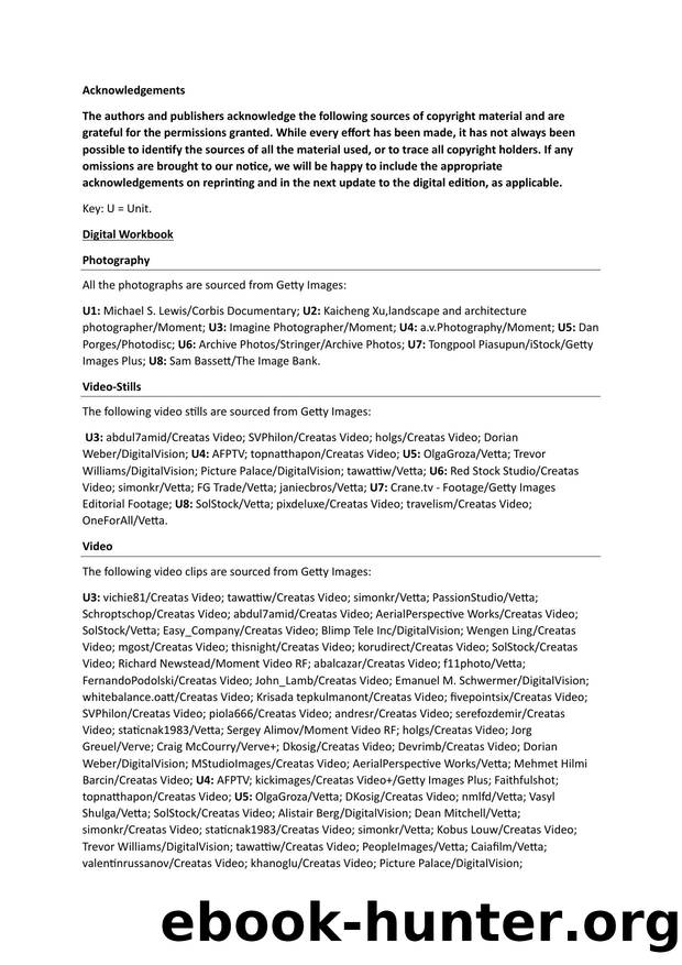 Unlock 3e Teacher Resources LS Level 3 Acknowledgements by Ajay Yadav