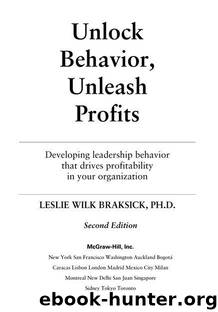 Unlock Behavior, Unleash Profits: Developing Leadership Behavior That Drives Profitability in Your Organization by Leslie Wilk Braksick