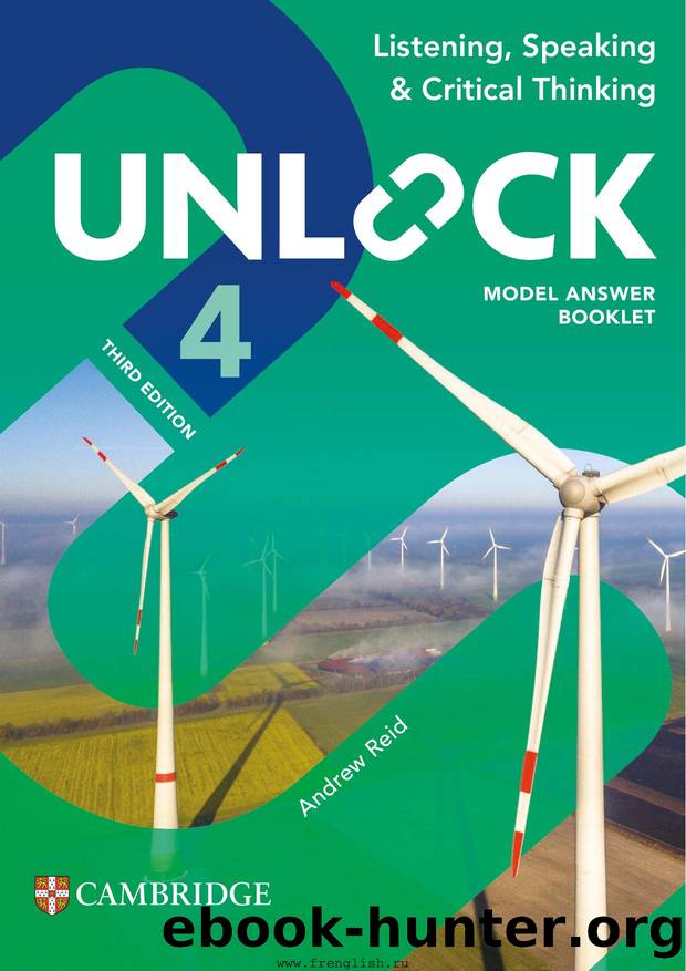 Unlock Listening and Speaking Level 4 Model Answer Booklet by Unknown