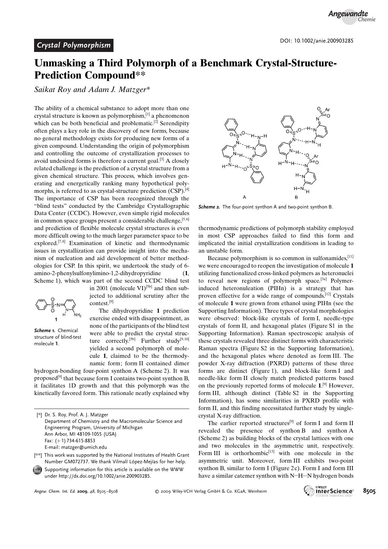 Unmasking a Third Polymorph of a Benchmark Crystal-Structure-Prediction Compound by Unknown