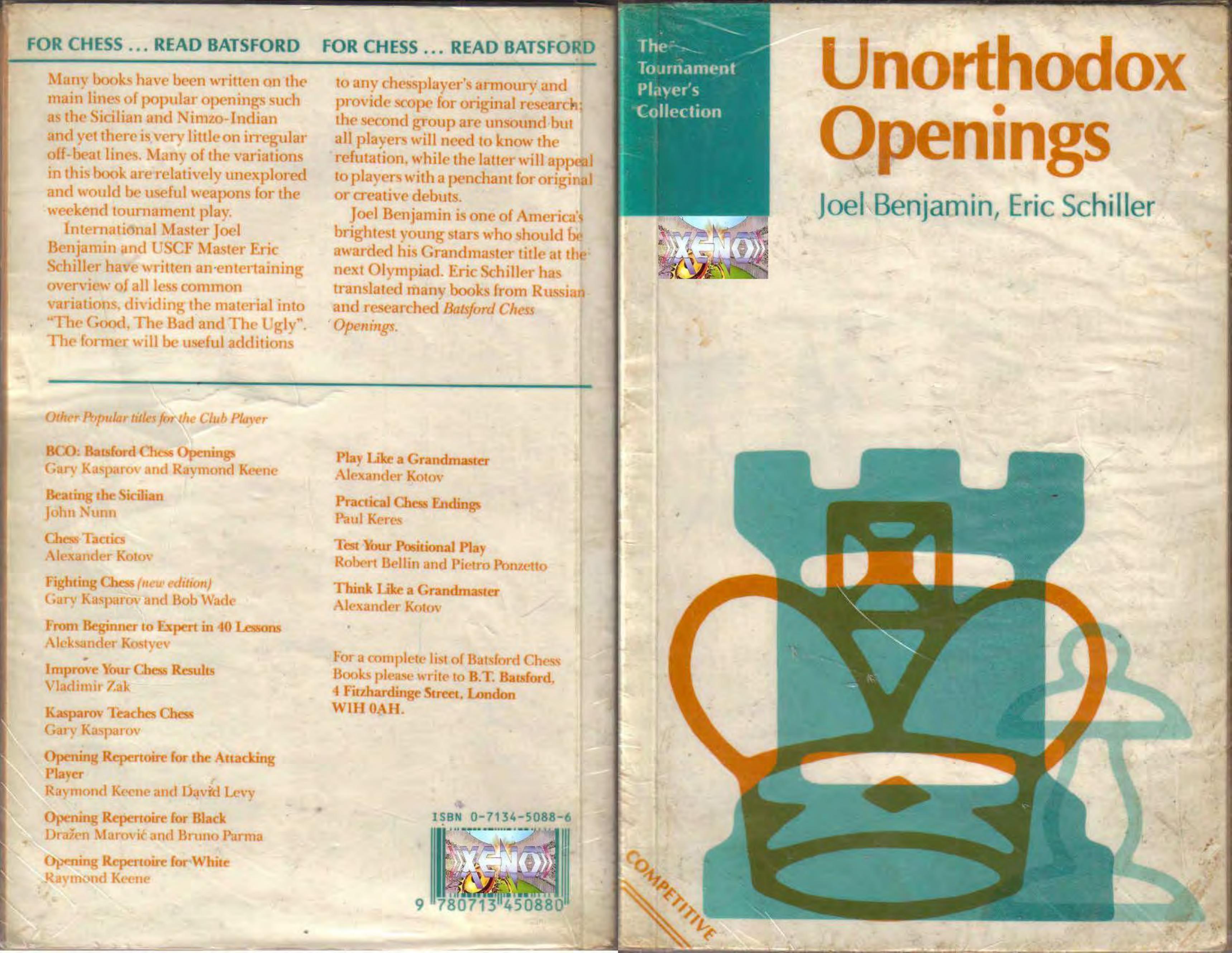 Unorthodox Openings (The Tournament Players' Collection) by Joel Benjamin Eric Schiller
