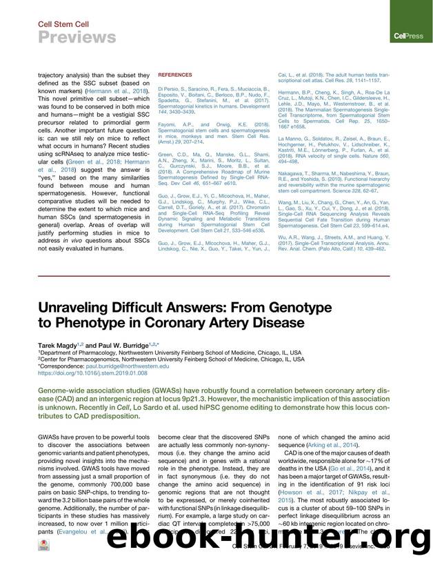 Unraveling Difficult Answers: From Genotype to Phenotype in Coronary Artery Disease by Tarek Magdy & Paul W. Burridge