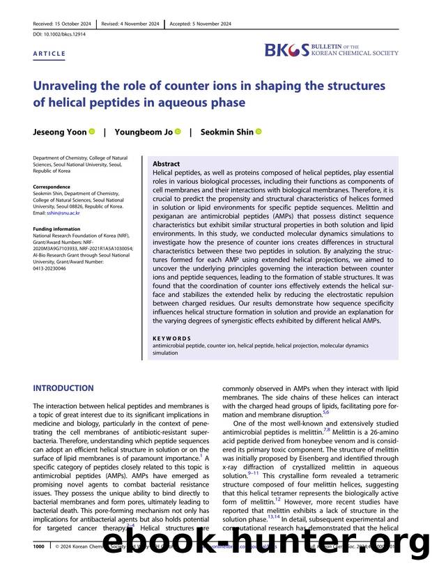 Unraveling the Role of Counter Ions in Shaping the Structures of Helical Peptides in Aqueous Phase by Unknown
