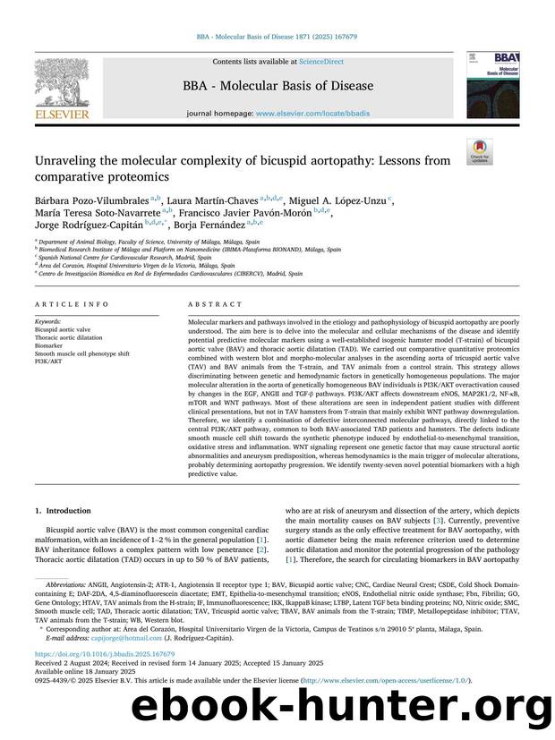 Unraveling the molecular complexity of bicuspid aortopathy: Lessons from comparative proteomics by unknow