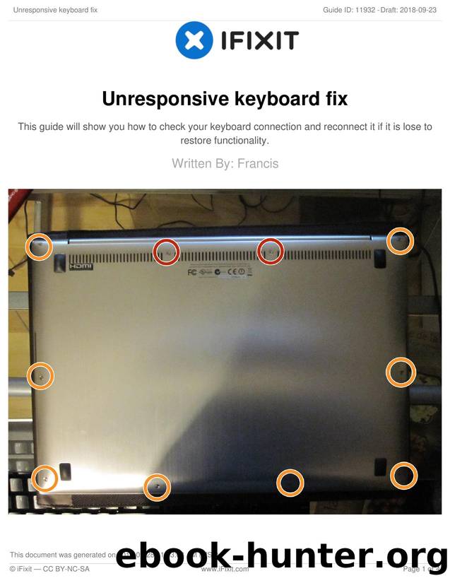 Unresponsive keyboard fix by Unknown